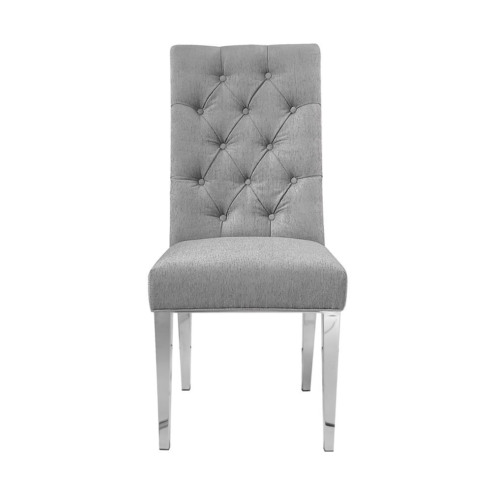 Leslie Dining Chair: Platinum Fabric